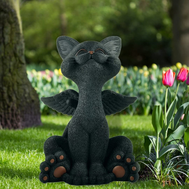 Brysin Animals Plastic Garden Statue, Black