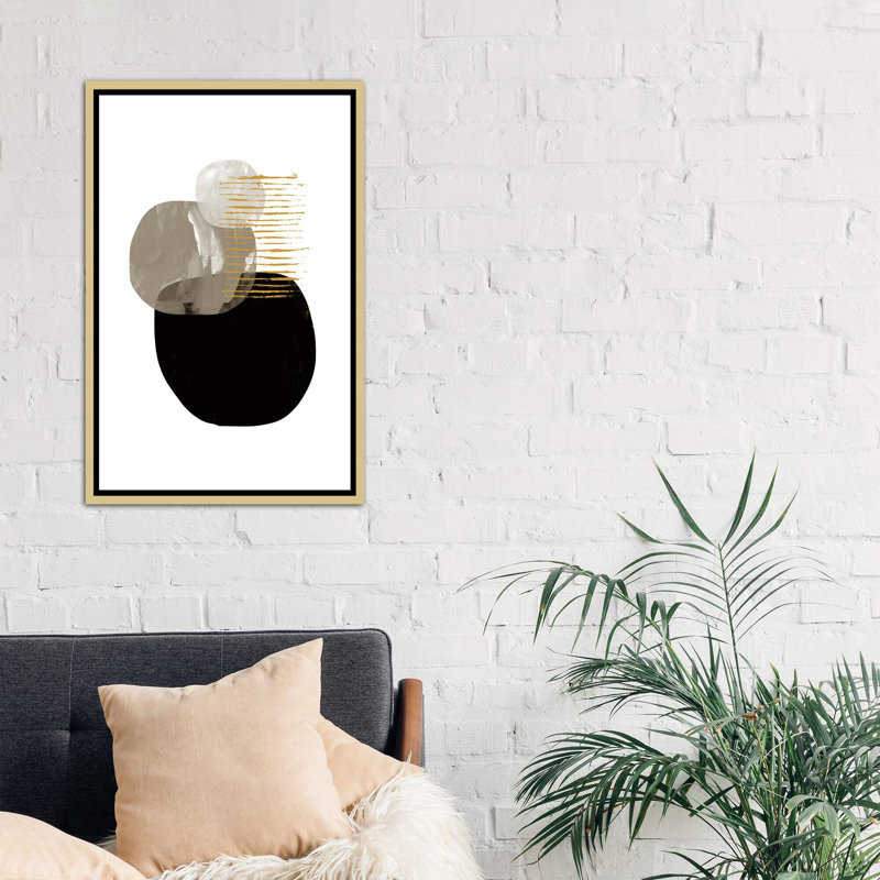 « minimal tone » par dan hobday-print, H 40 po x l 26 po x P 1,5 po, Toile encadrée d'or