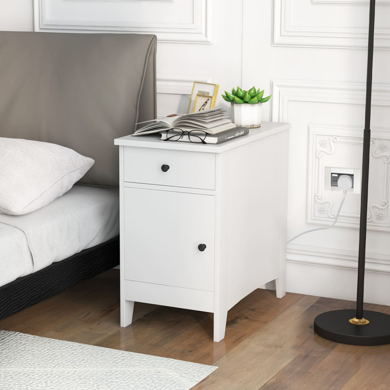 Asfiya End Table, White
