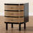 Burgis 3 - Drawer Rattan and Bayur Wood End Table with Storage
