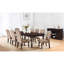 2 chaises d'appoint de style transitionnel - Beige, cerisier antique, siège rembourré, pieds tournés pour les repas de 2 cerisier beige, bois massif