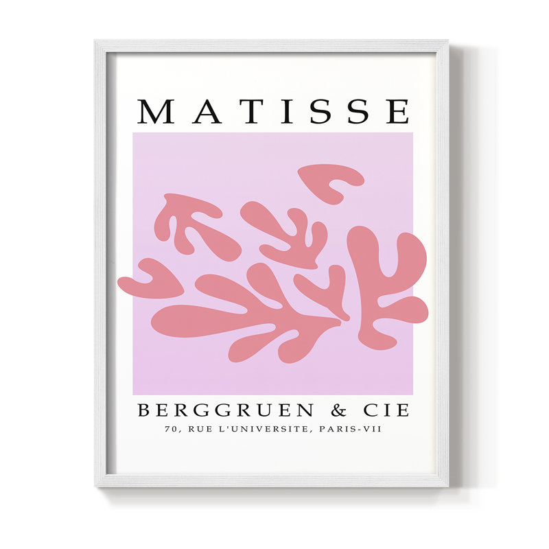 Matisse CECXLII, reproduction encadrée - bois massif, Blanc, H 14 po x l 11 po