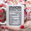 Tasse de grand-maman, faits d'anniversaire et nom personnalisé