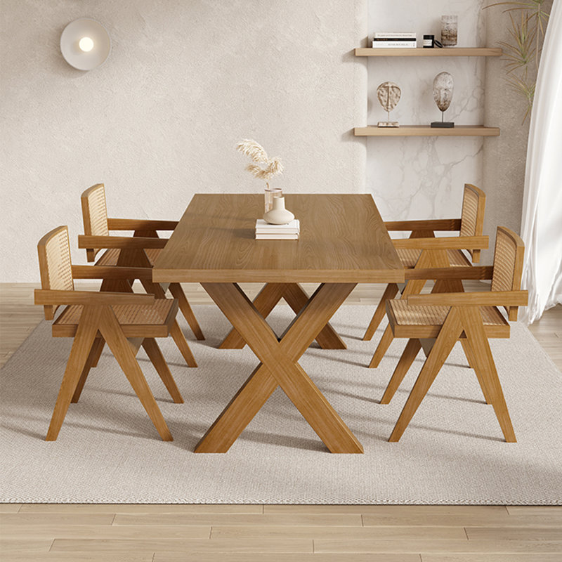 Table de salle à manger brune, H 29,53 po x L 70,87 po x l 31,5 po