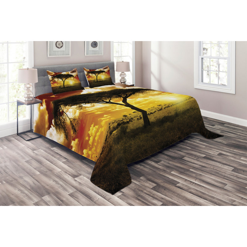 Traditional Polyester Coverlet, King Bedspread + 2 Shams