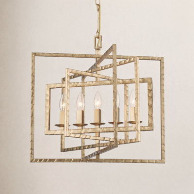 Lottie 5-Light Metal Chandelier with Adjustable Height