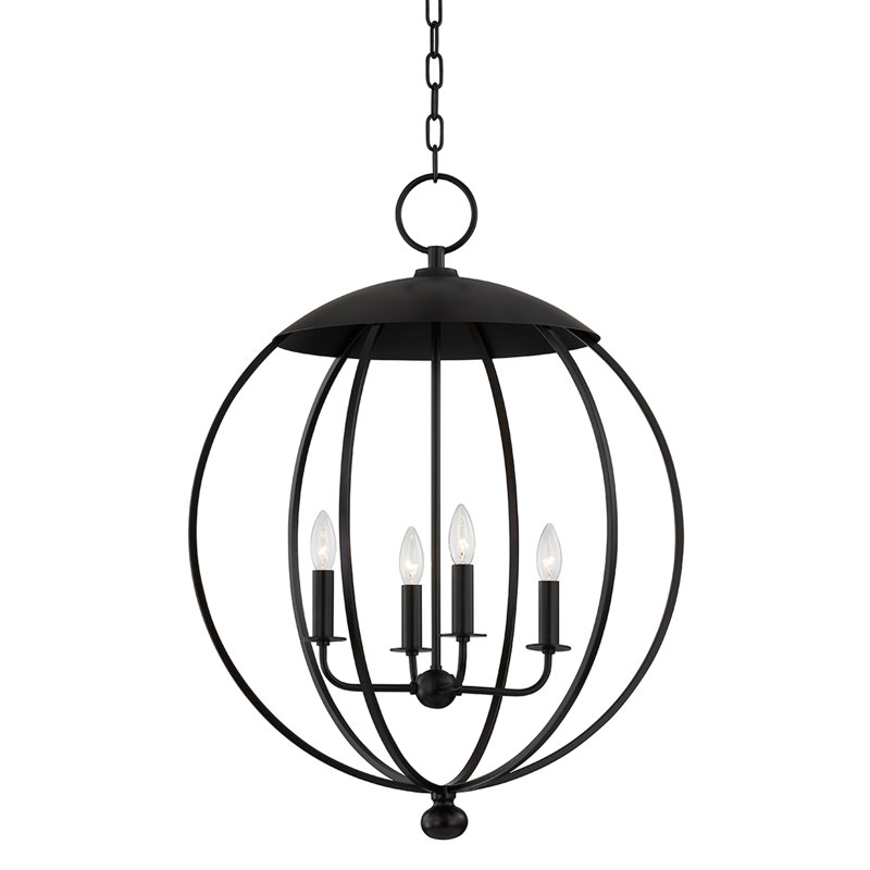 Wesley 4 - Light Chandelier, Aged Iron