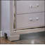 Commode 1 pièce de style contemporain avec texture crocodile, poignées en diamant et tiroirs à queue d'aronde anglaise pour les chambres à coucher modernes