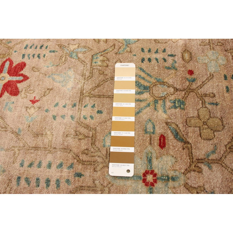 Tapis unique en laine brun clair 5 pi 11 po x 8 pi 8 po One Age of a Kind Jincea