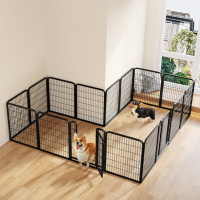 Pet Pen with 2 Doors & Automatic Locks