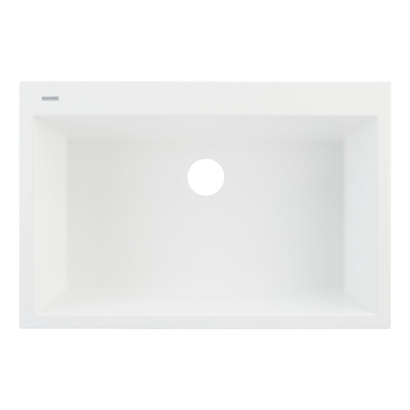 Algren 33" L Undermount Kitchen Sink, Cloud White