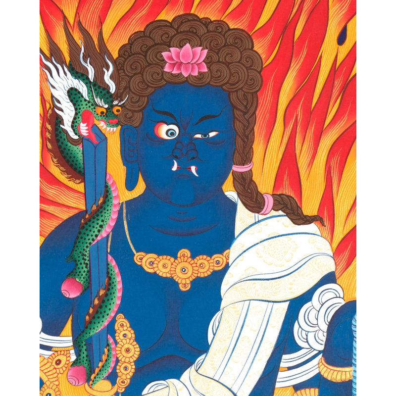 Acala ou Fudo Myo-O Thangka (Brocadeless Thangka)