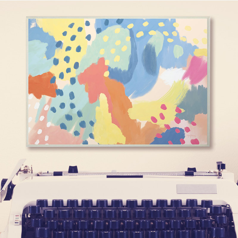 « brillante life abstract colors », impression, H 10 po x l 15 po x P 0,5 po, Bois
