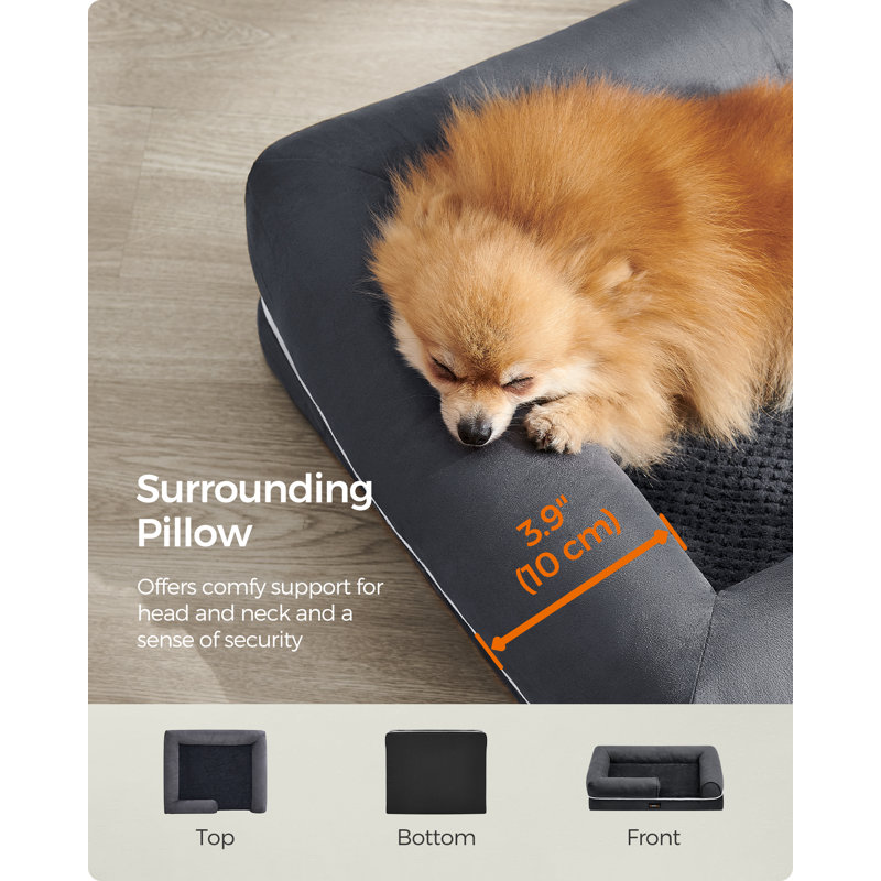 Polyester Pet Bed, Dark Grey
