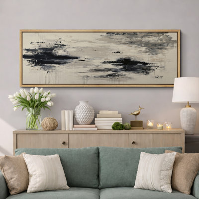 Impression sur toile encadrée noire et blanche