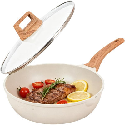 28cm  Non Stick Frying Pan Skillet Cooking Pan with Lid