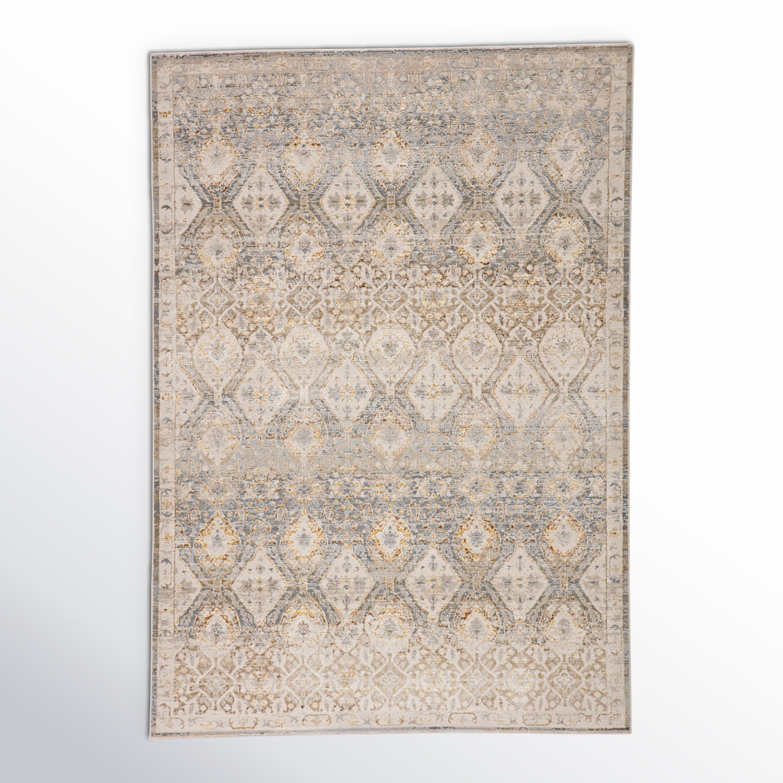 Lynnette Gray/Beige Rug, Rectangle 9'6" x 13'