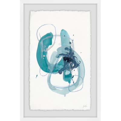 « aqua orbit ii », reproduction de peinture à l’acrylique encadrée