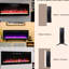 Foyer ultra mince de 42 pouces, flamme multicolore et 11 réglages de température, foyer électrique de style monté 42 po, température 5 réglages de luminosité, chaleur de 5000 / H, télécommande
