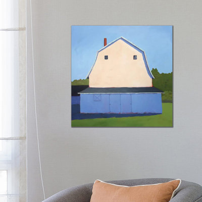 Primary Barns II 1 Piece Wrapped Canvas Wall Art