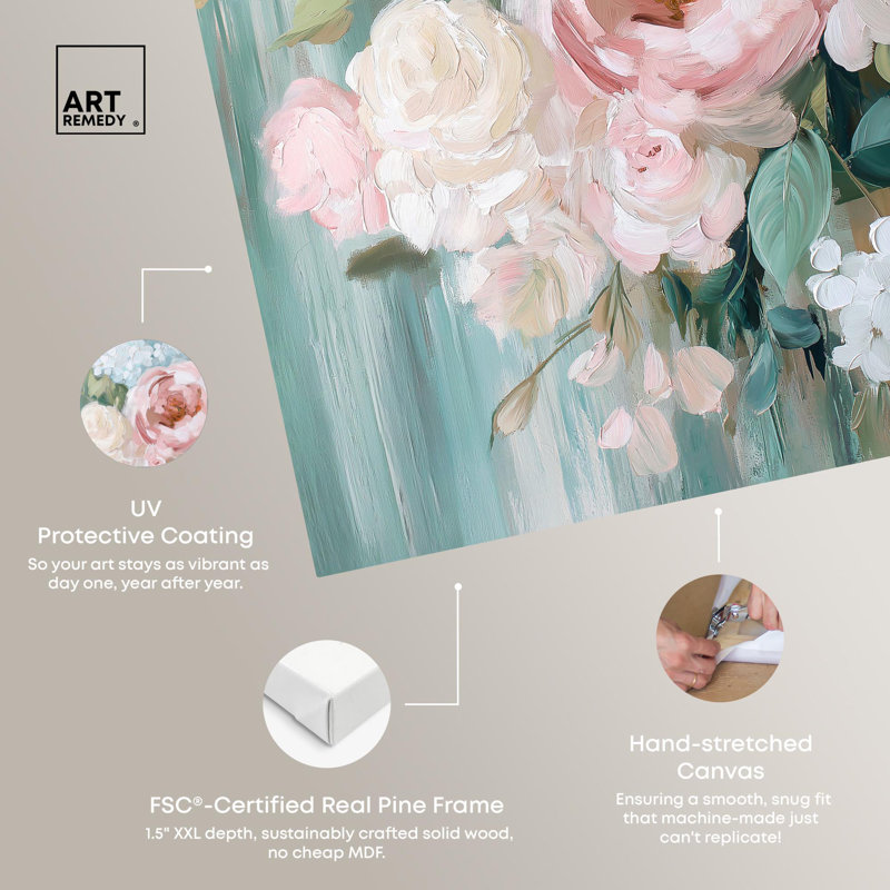 Petals of Spring II Pastel Floral Wrapped Canvas Art