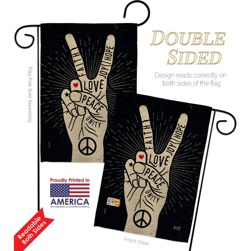 Double Sided 18.5 in. H x 13 in. W Polyester Garden flag