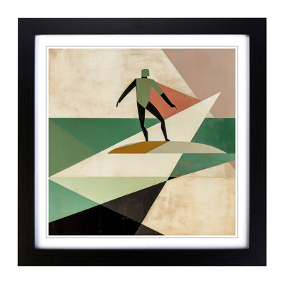 Surfing Suprematism - Framed Print