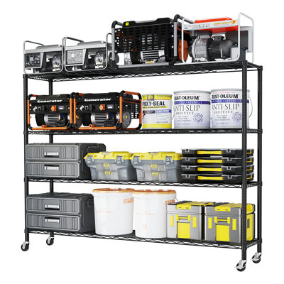 Tablettes de rangement - Étagères grillagées, réglables et résistantes aux égratignures, idéales pour le rangement dans les garages / les garde-manger / les hypermachés