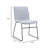Lagan Leather/Polyester Office Guest Chair – Ergonomic Desk & Conference Seating with Stainless Steel Base, Fixed Arms & Lumbar Support-1020249382