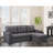 Nathan 84" Dark Gray Reversible Sleeper Sectional Sofa With Storage Chaise, USB Charging Ports And Pocket-665278328