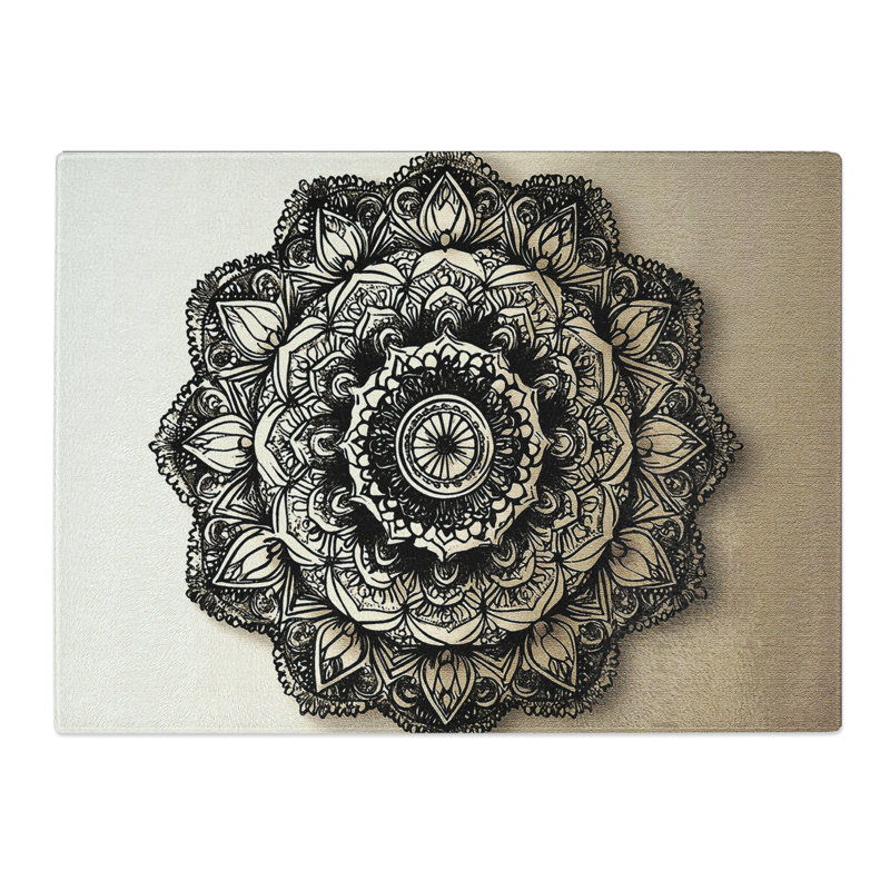Striking Mandala Vol.4  Glass Chopping Board