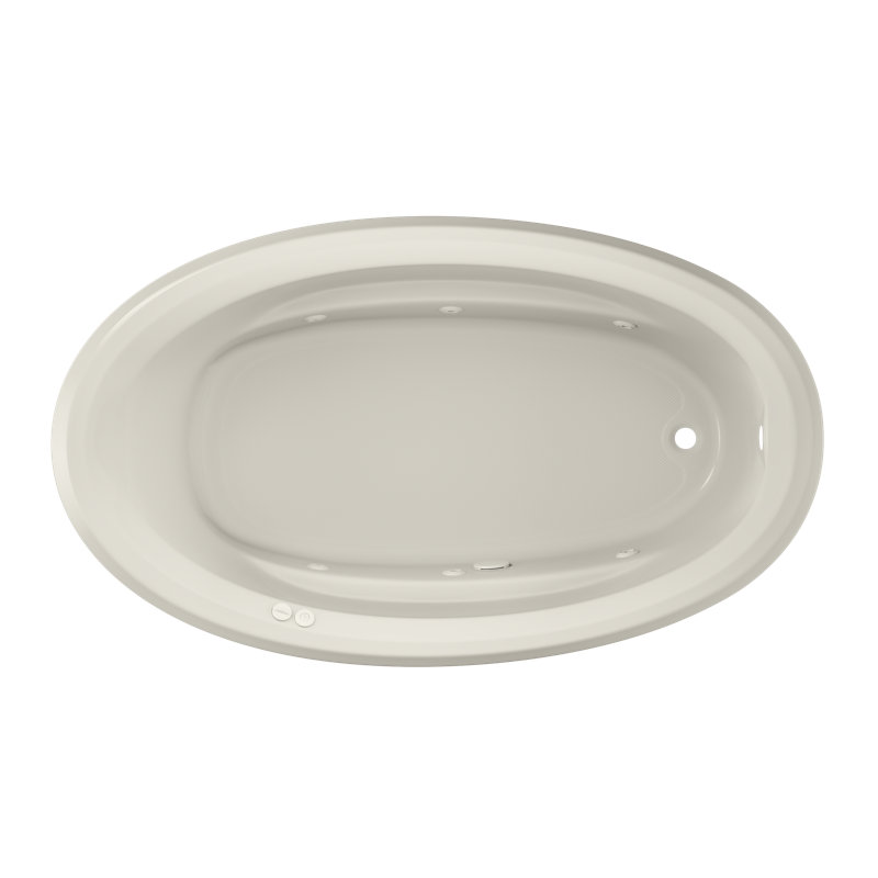 Signature® 72" x 42" Drop In Bathtub, White, Right, No