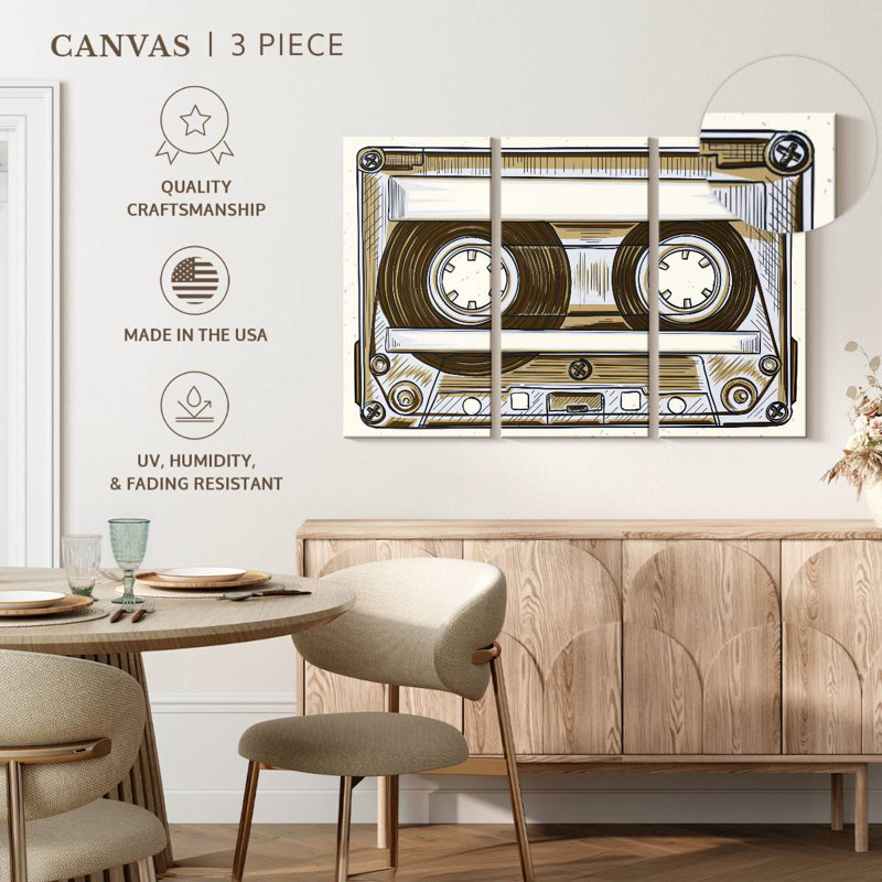 Audio Cassette, 28" H x 45" W