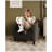 Accent Chair Barrel Boucle Chair Club Chair Sherpa Armchair Suitable for Living Room Bedroom Reception Room Office-Dark Gray-1119603677