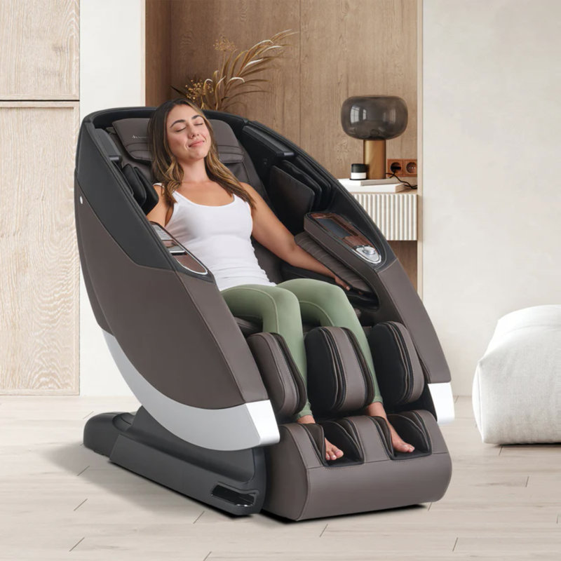 Fauteuil de massage complet Human Touch Super Novo 2.0 4D Zero Gravity avec fonction chauffante et système audio JBL, Brun