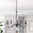5 - Light Steel Dimmable Chandelier