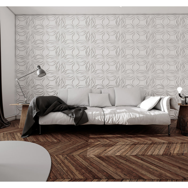 Panneau mural 3D blanc 19,7 po x 19,7 po Falkirk Ross (paquet de 10)