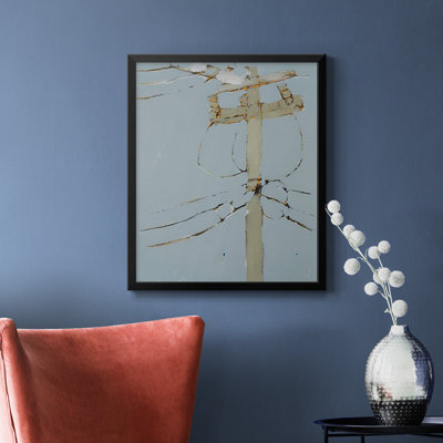 Wires V - Toile encadrée de qualité supérieure - prête à être accrochée