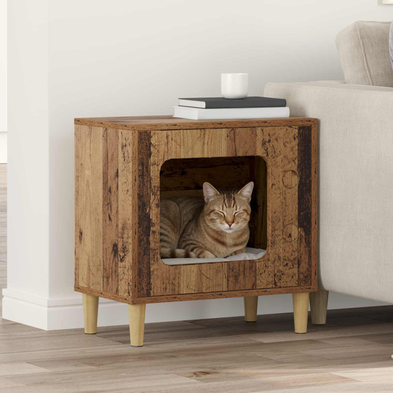52cm H Cat Tree, Old Wood