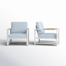 Jayton Powder Coated Aluminum Outdoor Lounge Chair