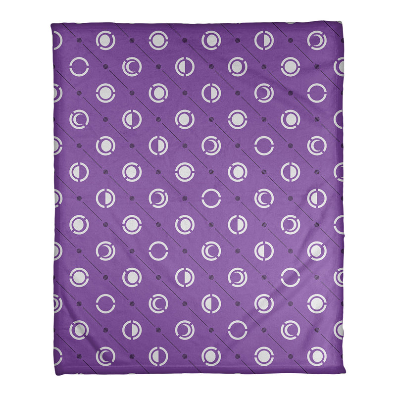 Noira Gothard Sewn Throw Blanket, 50" W x 60" L, Purple/Black