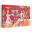 Red Room Nude Couple Contemporary Modern Bird Cat Wall Art Print 1 Piece Wrapped Canvas Wall Art-401211785