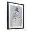 «Cheerful Pastel Snowman», impression sous verre encadrée, design par The Prints Vibe-130834589-130834590