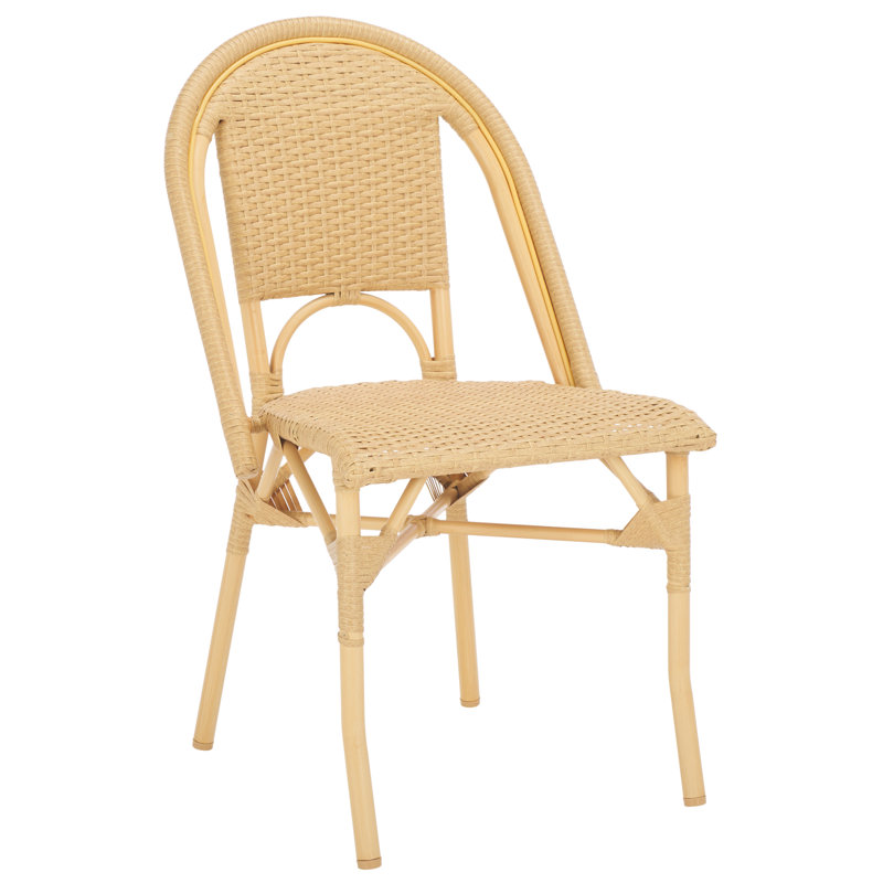 Torino Outdoor Dining Side Chair, Natural Wash/Coffee