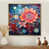 Toile avec cadre flottant or