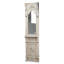 Miroir mural 20 po x 76 po, blanc antique rétro