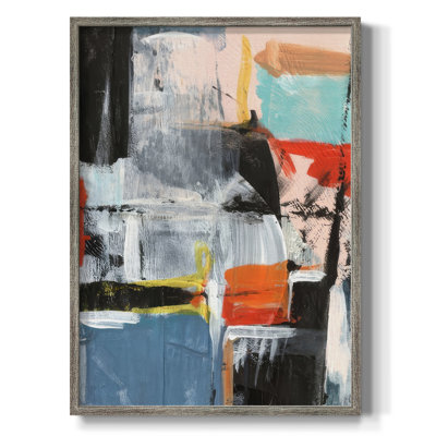 Erratic Marks II Framed Print - Solid Wood