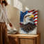 Toile, Aigle chauve majestueux avec une tête et un art mural détaillés-95427791
