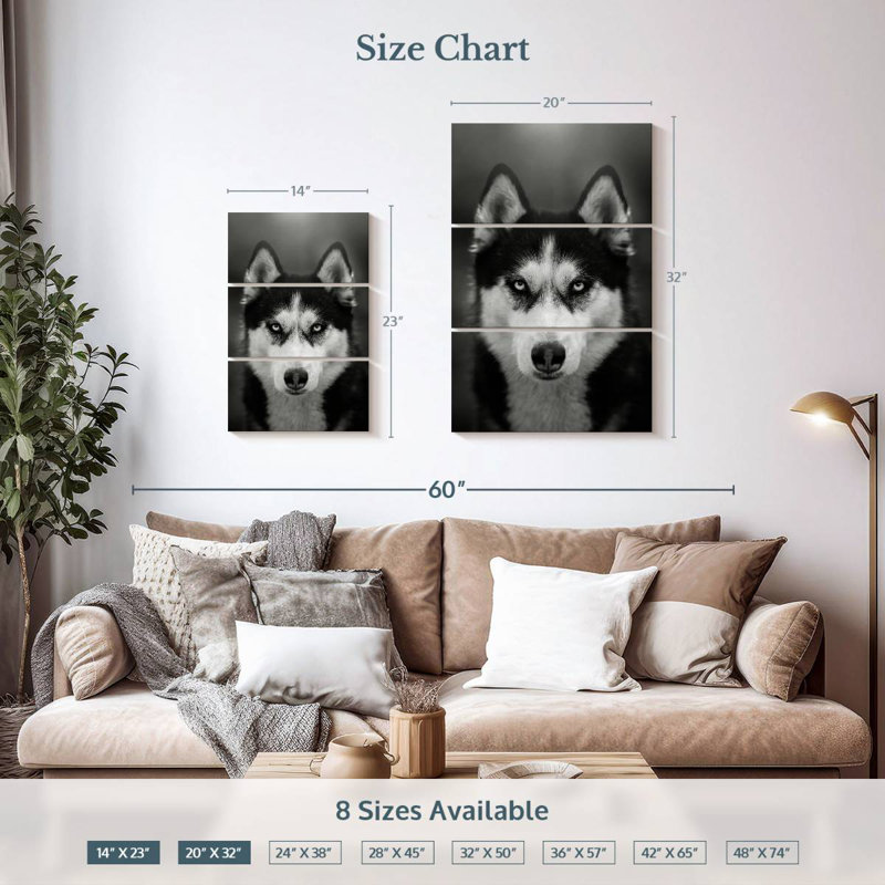 Brampt Serious Siberian Husky, 32" H x 20" W