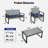 4-Piece Outdoor Seating Group With Removable Cushions, Patio Conversation Set With Wood Tabletop for Backyard, Poolside-1258324282